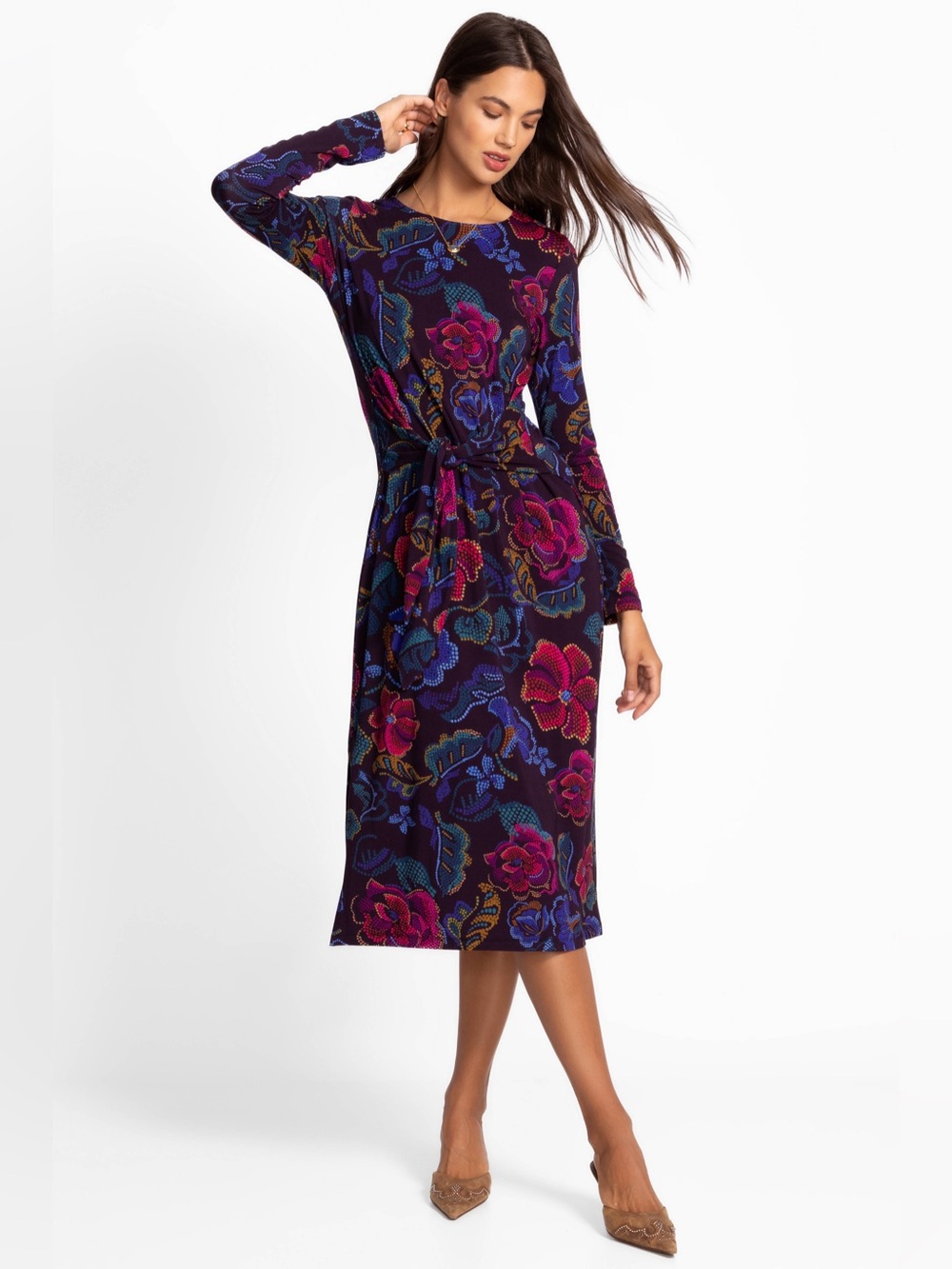 THE JANIE FAVORITE LONG SLEEVE TIE FRONT